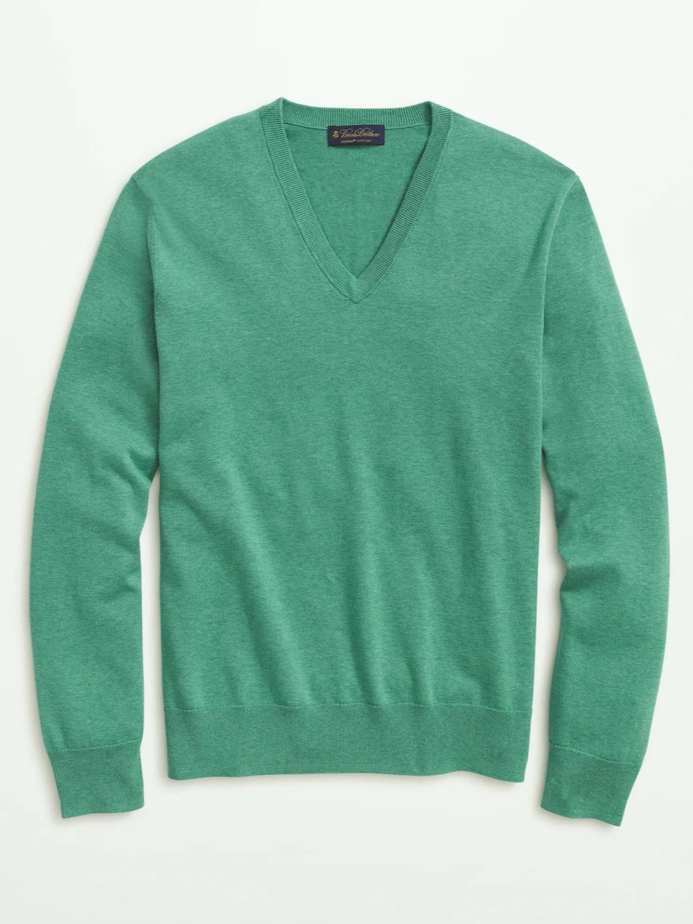 NWT Brooks Brothers Supima® Cotton V-Neck Sweater